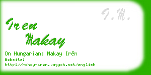 iren makay business card